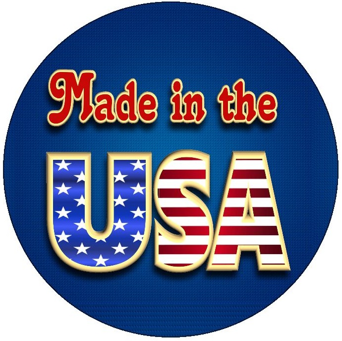 Made in the USA Pinback Buttons and Stickers